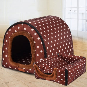 Warm PET House Comfortable Print Stars Kennel Foldable Sleeping Mat