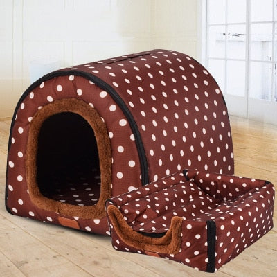 Warm PET House Comfortable Print Stars Kennel Foldable Sleeping Mat