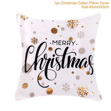 Load image into Gallery viewer, Set of 4 Christmas Cushion Cotton Linen Merry Christmas Cover Cushion