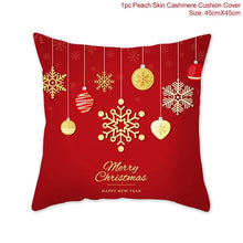 Load image into Gallery viewer, Set of 4 Christmas Cushion Cotton Linen Merry Christmas Cover Cushion