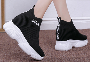 Woman Thick Bottom High Top Shoes