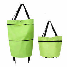 Load image into Gallery viewer, Folding Shopping Pull Cart Trolley Bag With Wheels Foldable Shopping Bags  Reusable Grocery Bags Food Organizer Vegetables Bag