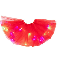 Load image into Gallery viewer, Kids Girls LED Light Up Cute Tutu Skirt Baby Girl Solid Lighten Pettiskirt Ballet Toddler Girls Lace Princess Fancy Costumes