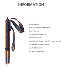 Load image into Gallery viewer, 2Pcs/Pair Folding Ultralight Quick Lock Trekking Hiking Pole