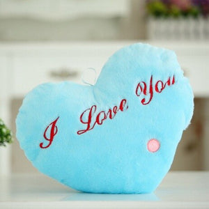 Luminous Pillow Heart Cushion Colorful Glowing Plush Doll LED Light Toys Gift