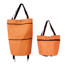 Load image into Gallery viewer, Folding Shopping Pull Cart Trolley Bag With Wheels Foldable Shopping Bags  Reusable Grocery Bags Food Organizer Vegetables Bag