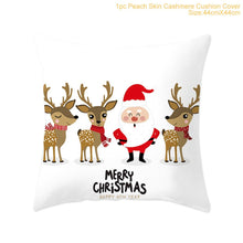 Load image into Gallery viewer, Set of 4 Christmas Cushion Cotton Linen Merry Christmas Cover Cushion