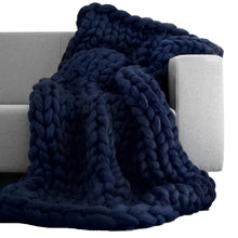 Load image into Gallery viewer, Handmade Chunky Knit Blanket