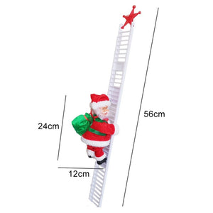 Santa Climbing Ladder Christmas Decoration