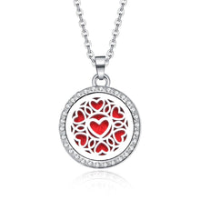 Load image into Gallery viewer, Aroma Locket Necklace Magnetic Stainless Steel Aromatherapy Essential Oil Diffuser