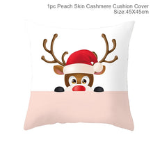 Load image into Gallery viewer, Set of 4 Christmas Cushion Cotton Linen Merry Christmas Cover Cushion