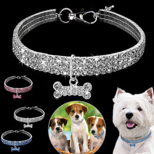 Exquisite Bling Bling Crystal Dog Collar