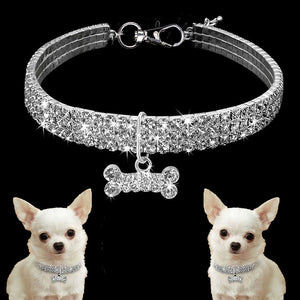 Exquisite Bling Bling Crystal Dog Collar