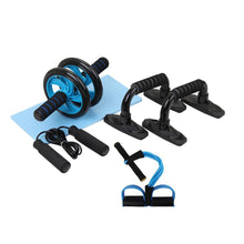 Load image into Gallery viewer, Muscle Exercise Equipment Abdominal Press Wheel Roller Home Fitness Equipment Gym Roller Trainer with Push UP Bar Jump Rope