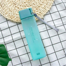 Load image into Gallery viewer, Square Frosted Plastic Water Bottle Portable Transparent Fruit Juice Leak-proof Bottle