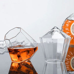 Creative Round Mouth Transparent Diamond Whiskey Glass