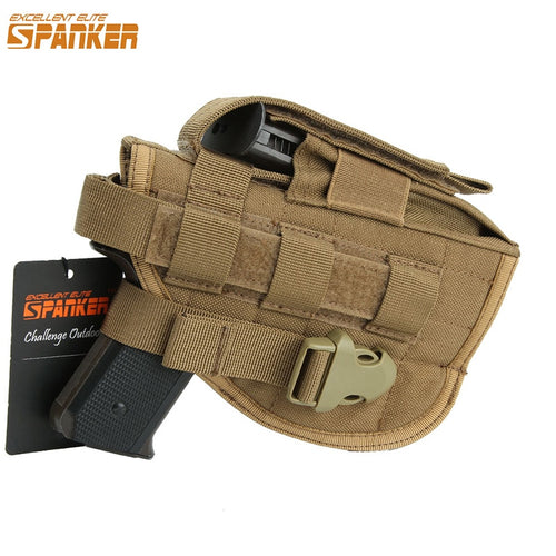 ELITE SPANKER Outdoor Military Universal Molle Buckle Pistol Holster Hunting Training Camo Tactical Nylon Gun Holsters