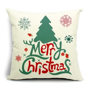 Merry Christmas Pillow Covers Deer Cushion Decorations for Home