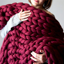 Load image into Gallery viewer, Handmade Chunky Knit Blanket