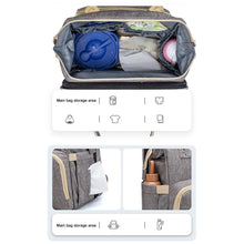 Load image into Gallery viewer, Moms And Dads Baby Backpack Convertible Lightweight Baby Diaper Bag Bed Multi-purpose Travel Storage Bag Baby Nappy Bag Baby Bed