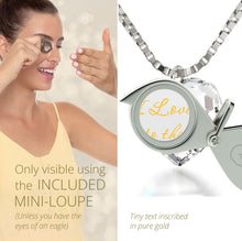 Load image into Gallery viewer, Tiny Heart Jewelry Set 24k Gold Inscribed I Love You to the Moon and Back Necklace and Drop Earrings