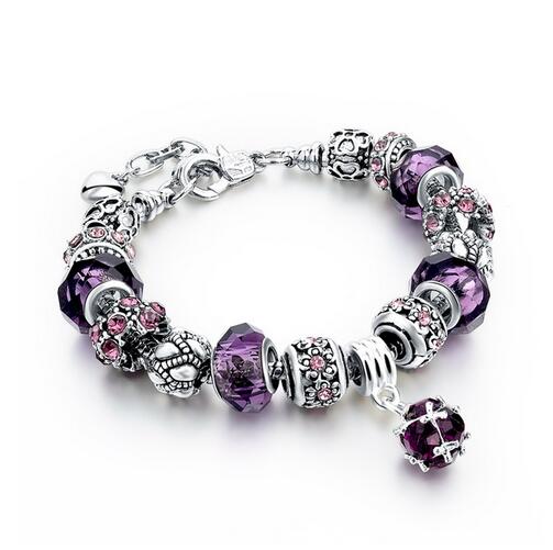 Alexandrite Crystal Gemstone Charm Bracelet