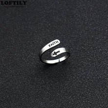 Load image into Gallery viewer, Stainless Steel Adjustable Faith Rings