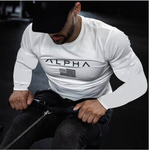 Men Long Sleeve Sports Shirt Gym or Fitness