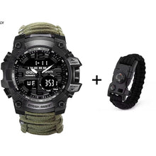 Load image into Gallery viewer, LED Military Watch with compass 30M Waterproof men&#39;s Sports Watch Men Sport Watch Shock Sport Watches Electronic Wristwatches