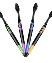 Load image into Gallery viewer, 4 Pieces Charcoal Bamboo Toothbrush/