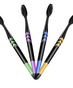 4 Pieces Charcoal Bamboo Toothbrush/