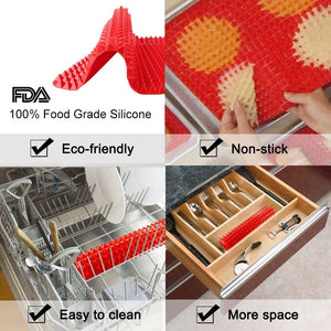 2 Pack Silicone Healthy Cooking Baking Mat - Easy to Clean Silicone Pad Oven Liner