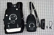 Load image into Gallery viewer, Anti-Theft School Backpack with USB Charging Port with Anime Cartoon Luminous