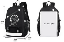 Load image into Gallery viewer, Anti-Theft School Backpack with USB Charging Port with Anime Cartoon Luminous