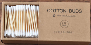 Bamboo Cotton Swab 200pc/ Pack Double Color Head Adults Makeup Cotton Buds