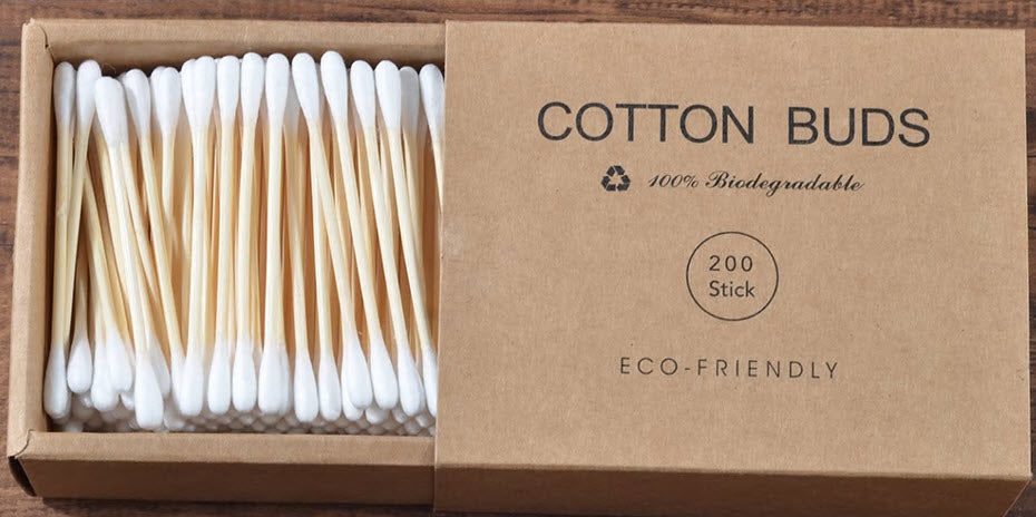 Bamboo Cotton Swab 200pc/ Pack Double Color Head Adults Makeup Cotton Buds