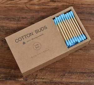 Bamboo Cotton Swab 200pc/ Pack Double Color Head Adults Makeup Cotton Buds