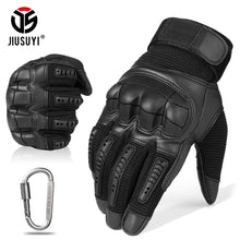 Load image into Gallery viewer, Touch Screen Tactical Rubber Hard Knuckle Full Finger Gloves Military Army Paintball Airsoft Bicycle Combat PU Leather Glove Men