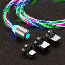 Load image into Gallery viewer, LED Glow Flowing Magnetic Charger Cable