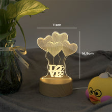 Load image into Gallery viewer, 3D LED Lamp Creative Wood Grain Night Lights Novelty Illusion Home Decorative