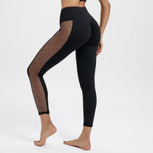 Load image into Gallery viewer, High Waisted Bum Scrunch Mesh Patchwork Push Up Workout Leggings