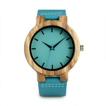 Load image into Gallery viewer, Bamboo Blue Watch