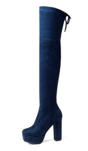 Load image into Gallery viewer, Women Over the Knee Boots Women Faux Suede Thigh High Boots Platform