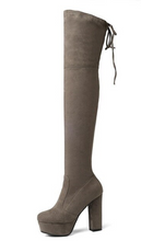 Load image into Gallery viewer, Women Over the Knee Boots Women Faux Suede Thigh High Boots Platform