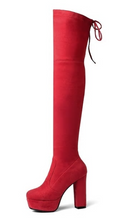 Load image into Gallery viewer, Women Over the Knee Boots Women Faux Suede Thigh High Boots Platform