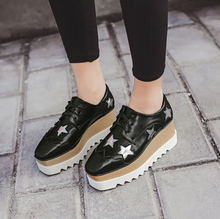 Load image into Gallery viewer, Women Fashion Brogue Platform Flats Thick Soled