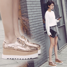 Load image into Gallery viewer, Women Fashion Brogue Platform Flats Thick Soled