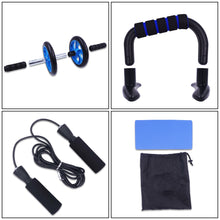 Load image into Gallery viewer, AB Roller Kit Strong Load-bearing with Push-Up Bar Jump Rope Knee Pad Home Gym Abdominal Core Muscle Exercise Fitness Equipment