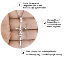 Load image into Gallery viewer, Stainless Steel Faith Cross Necklace