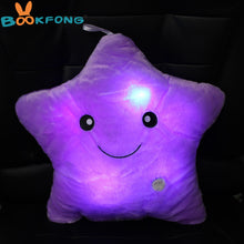 Load image into Gallery viewer, Colorful Star Shape Toys Glowing LED Luminous Light Pillow Soft Relax Gift